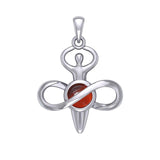 Peter Stone Eternal Light of Goddess Silver Pendant with Gem TPD6176 - Jewelry