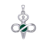 Peter Stone Eternal Light of Goddess Silver Pendant with Gem TPD6176 - Jewelry