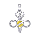 Peter Stone Eternal Light of Goddess Silver Pendant with Gem TPD6176 - Jewelry