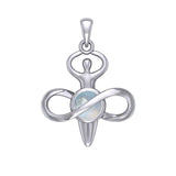 Peter Stone Eternal Light of Goddess Silver Pendant with Gem TPD6176 - Jewelry