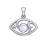 The Peter Stone Eye of God Silver Pendant with Gem TPD6177