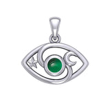 The Peter Stone Eye of God Silver Pendant with Gem TPD6177