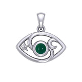 The Peter Stone Eye of God Silver Pendant with Gem TPD6177