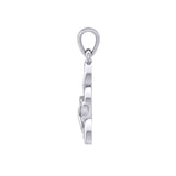 Enchantment Sterling Silver Double Hearts Connected with Magic Celtic Triquetra Pendant - TPD6194 by Peter Stone - Jewelry