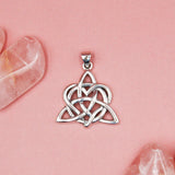 Elegance: Sterling Silver Enchanted Magic Celtic Triquetra Heart Pendant - TPD6195 by Peter Stone - Jewelry
