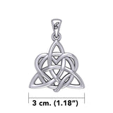 Elegance: Sterling Silver Enchanted Magic Celtic Triquetra Heart Pendant - TPD6195 by Peter Stone - Jewelry