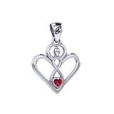 Gemstone Elegance Eternal Goddess Love Sterling Silver Immortal Love Pendant by Peter Stone TPD6204