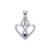 Gemstone Elegance Eternal Goddess Love Sterling Silver Immortal Love Pendant by Peter Stone TPD6204 - Jewelry