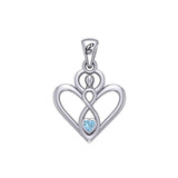 Gemstone Elegance Eternal Goddess Love Sterling Silver Immortal Love Pendant by Peter Stone TPD6204 - Jewelry