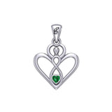 Gemstone Elegance Eternal Goddess Love Sterling Silver Immortal Love Pendant by Peter Stone TPD6204 - Jewelry