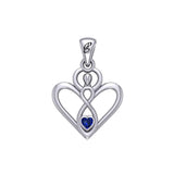 Gemstone Elegance Eternal Goddess Love Sterling Silver Immortal Love Pendant by Peter Stone TPD6204 - Jewelry