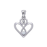 Gemstone Elegance Eternal Goddess Love Sterling Silver Immortal Love Pendant by Peter Stone TPD6204 - Jewelry