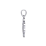 Celtic Shamrock and Four-Point Knots Sterling Silver Pendant - Intricate Connections by Peter Stone Jewelry TPD6206 - Jewelry