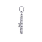 Peter Stone Jewelry: Sterling Silver Triquetra Celtic Heart Pendant with Gemstone – A Meaningful and Elegant Symbolic Necklace for Timeless Beauty TPD6207 - Jewelry