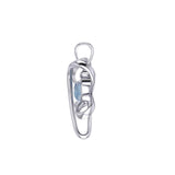 Serenity Soars: Eternal Dragonfly Sterling Silver Pendant with Oval Gemstone Connection by Peter Stone Jewelry - Inspiring Your Journey to Success TPD6212 - Jewelry