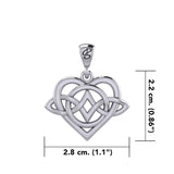 Celtic Symbol of everlasting love Eternal Love Sterling Silver Pendant – Timeless Symbol of Love and Devotion by Peter Stone Jewelry TPD6214 - Jewelry