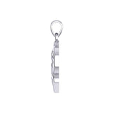 Celtic Flowing Heart Triquetra Sterling Silver Pendant – Graceful Symbol of Love and Unity by Peter Stone Jewelry TPD6215 - Jewelry