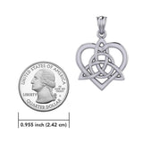Celtic Flowing Heart Triquetra Sterling Silver Pendant – Graceful Symbol of Love and Unity by Peter Stone Jewelry TPD6215 - Jewelry