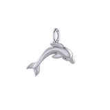 Oceanic Bonds Sterling Silver Friendly Dolphins Pendant by Peter Stone TPD6223