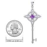 Celtic with NA Recovery Spiritual Key Pendant with Gemstone TPD6244 - Wholesale Jewelry