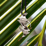 DiveSilver Double Manta Ray Sterling Silver Pendant with Hidden Bale TPD6319 by TPD6319