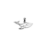 Whale Minimal One Line Sterling Silver Pendant TPD6368