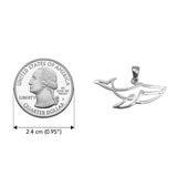 Whale Minimal One Line Sterling Silver Pendant TPD6368