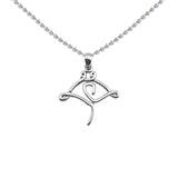 Manta Ray Minimal One Line Sterling Silver Pendant TPD6369