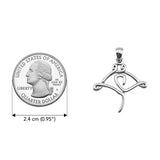 Manta Ray Minimal One Line Sterling Silver Pendant TPD6369