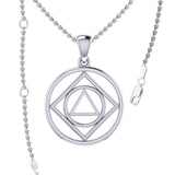 Double Recovery NA and AA Sterling Silver Pendant TPD6370