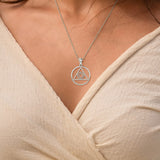 Double Recovery AA and NA Sterling Silver Pendant TPD6371