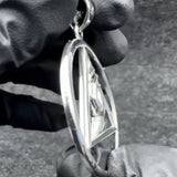 AA Recovery Symbol with Christogram Sterling Silver Pendant TPD6382