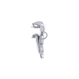 Double Snake with Infinity and Heart Sterling Silver Slider Pendant TPD6419
