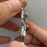 Triple Snake with Celtic Trinity Knot Sterling Silver Pendant with Gem TPD6426