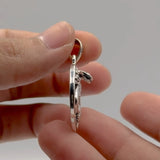 Triple Snake with Celtic Heart Sterling Silver Pendant TPD6429