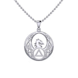 Celtic Phoenix with AA Recovery Symbol Sterling Silver Pendant TPD6431