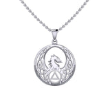 Celtic Phoenix with AA Recovery Symbol Sterling Silver Pendant TPD6431