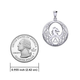 Celtic Phoenix with AA Recovery Symbol Sterling Silver Pendant TPD6431
