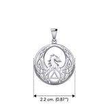 Celtic Phoenix with AA Recovery Symbol Sterling Silver Pendant TPD6431