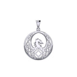 Celtic Phoenix with NA Recovery Symbol Sterling Silver Pendant TPD6432