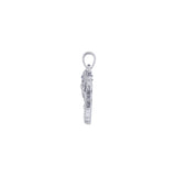Puffer Fish Filigree Sterling Silver Pendant with Gemstone TPD6435