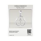 Spiritual Large AA Symbol Sterling Silver Pendant TPD6451
