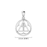 Spiritual Large AA Symbol Sterling Silver Pendant TPD6451