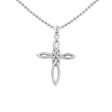 Celtic Knot Cross Sterling Silver Pendant TPD6454