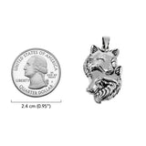 Wolf Soulmates Sterling Silver Pendant TPD6467 by TPD6467