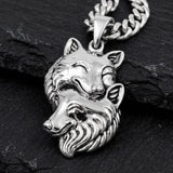 Wolf Soulmates Sterling Silver Pendant TPD6467 by TPD6467