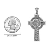 Double Size Celtic Knot Cross Sterling Silver Pendant TPD6480