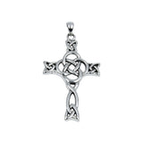 Celtic Knotwork Cross Sterling Silver Pendant TPD6485 by TPD6485