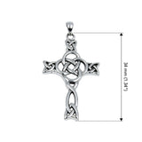 Celtic Knotwork Cross Sterling Silver Pendant TPD6485 by TPD6485