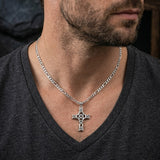 Celtic Knotwork Cross Sterling Silver Pendant TPD6485 by TPD6485